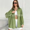 Camisa cárdigan de estilo europeo y americano para mujer 2026 Primavera/Verano, con cuello polo translúcido, para exteriores, top jacket holgado y cómodo