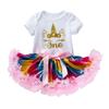 Roupas de Boneca Realistas Novas Mais Vendidas da Amazon 55cm, Conjunto de 2 Peças Moda Gravata Borboleta Saia Tutu Arco-Íris