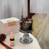 Pedra de Aromaterapia, Decoração de Cristal Natural, Suporte de Vela de Vidro, Ornamento de Pedra de Cristal Difusor de Casa de Luxo