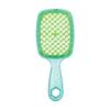 Peine cuadrado hueco de panal para el cabello, peine hueco de malla hinchada, peine de masaje con costuras de color, peine con forma de peine para el cabello