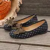 Zapatos Planos de Talla Grande con Lunares, Punta Redonda, Corte Bajo, para Mujer, Mary Janes Planos con Lazo Transfronterizos, Talla 43, Corte Bajo, Zapatos de Comercio Exterior