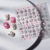 Libro Rojo Pequeño con gatito de Año Nuevo Pegatina Adhesiva Linda para Uñas Plana Katie Taza de Agua Teléfono Móvil