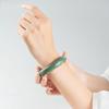 (Solo vendiendo pulsera de jade auténtico) Pulsera de jade natural genuino Pulsera de jade color esmeralda de Guizhou para mujer pequeña de regalo