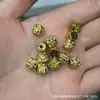 Accesorios de Latón Dorado Estilo Tíbet Semilla de Pasión Corona de Piloto Anillo de Presión Joyería de Cuentas Budistas DIY