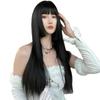 Fornecimento de fábrica peruca estilo de cabelo feminino masculino e feminino cos cabelo longo liso pseudo-mãe travestismo três-facas qi lolita corte princesa