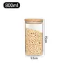 Pote de Vidro Selado Transfronteiriço Pote de Vidro Borossilicato para Chá Pote de Armazenamento de Frutas Secas Cereal Doce Pote de Vidro com Tampa