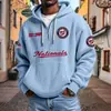 Ropa Nueva para Hombre Transfronteriza Amazon Más Vendida Cremallera Multibolsillo Nueva Sudadera Tendencia de Comercio Exterior Sudadera Serie NFL