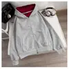Directo del fabricante: sudadera con capucha de punto retro de otoño de moda, unisex, corte holgado, estilo básico, sudadera casual versátil