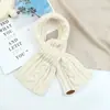 Bufanda de Mezcla de Lana Estilo Coreano para Otoño e Invierno con Bufanda Corta Retorcida para Mujer Bufanda de Lana Tejida Cálida