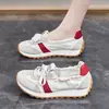 Zapatos de Entrenamiento para Mujer 2025 Otoño Nuevos Transpirables Planos Versátiles Deportivos Casuales Zapatos Blancos de Moda para Mujer