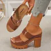 Moda Transfronteriza Europea y Americana 2026 Sandalias de Punta Abierta Tallas Grandes para Mujer Estilo Nuevo Europeo y Americano Comercio Exterior Transfronterizo Venta al por Mayor Tallas Grandes