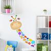 Adesivos de parede de girafa colorida, desenho animado, quarto infantil, adesivos de porta, jardim de infância, embelezamento, papel de parede decorativo, adesivos autoadesivos