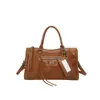 Bolso Grande de Mujer Moderno y Elegante, Bolso de Motocicleta de Nuevo Diseño, Moderno y Único, Bolso Versátil de Hombro y Cruzado