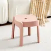 Taburete pequeño de plástico engrosado, taburete pequeño para el hogar, taburete redondo para adultos, taburete apilable para mesa de café, taburete antideslizante para baño, taburete para niños