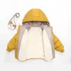 Chaqueta de plumas para niños 2024 Otoño e Invierno Nuevo Estilo para Niños y Niñas Bebé Pequeño y Mediano Ropa de Abrigo de Algodón para Niños Exportación Terciopelo Cálido Ropa de Abrigo de Algodón