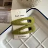 Pasador de Lana Sencillo para Otoño e Invierno para Niñas, Pinza de Flequillo de Gama Alta, Cabello Suelto Lateral, Pasador para la Parte Posterior de la Cabeza, Pinza Pequeña Accesorio para el Cabello