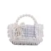 Bolsos Infantiles Niñas 2025 Moda Bolso de Hombro Dibujos Animados Lazo de Perla Bolso Cruzado de Princesa Mini Billetera