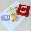 Ouro Puro 999 Masculino e Feminino Estiloso Criativo Tendência Joia Pingente Fofo e Requintado Presente para Amigos Atacado