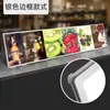Tablero de Menú para Tienda de Té con Leche Lista de Precios Diseño Barra Contraluz LED Menú de Pedidos Caja de Luz Tablero Publicitario Producción
