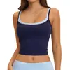 Chaleco bicolor europeo y americano transfronterizo de Amazon, chaleco deportivo de yoga de dos piezas sintético, top para fitness y running 2570