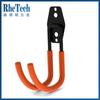 Gancho de metal naranja para almacenamiento en garaje, balcón y negro con borde cruzado