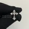 Prego de Osso de Orelha Cruzado Totalmente Cheio de Diamantes Super Brilhante Doce e Cool Indústria Pesada Aço Titânio Prego de Osso de Orelha Prego Coclear Prego de Osso de Orelha de Aço Titânio