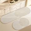 Tapetes de Cocina Estilo Wabi-Sabi, Tapetes Domésticos Absorbentes de Agua y Aceite, Tapetes de Tierra de Diatomeas Resistentes a las Manchas y de Fácil Cuidado, Tapetes Anticaída y Antideslizantes