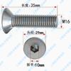 Tornillo de cabeza avellanada con cabeza hexagonal de acero inoxidable 316 tornillo DIN7991 perno de cabeza plana M5M6M8M10M12M16