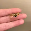 Anillo de Oro Piedra Ojo de Tigre Maillard para Mujer, Lujo Ligero, Sensación de Alta Gama, Anillo Apilable para Dedo Índice, Diseño de Nicho, Anillo Vintage