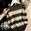 Nuevo Suéter Versátil de Estilo Perezoso para Mujer Otoño/Invierno 2026, Nuevo Top de Punto Holgado con Cuello Redondo