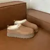 Primer Encuentro: Botas de Nieve de Invierno Nuevas 2026 para Mujer, Zapatos Casuales de Algodón con Suela Gruesa y Forro de Lana Tejida para Mujer