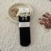 Sapatos, meias femininas estilo coreano, meias xadrez para primavera e outono com laço e renda, meias de princesa para bebê para outono e inverno