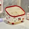 Caixa de Armazenamento de Mesa Multifuncional Cosméticos Batom Rack de Armazenamento de Seis Compartimentos Dormitório Mesa de Escritório Porta-Canetas de Papelaria
