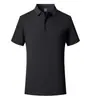Camiseta Solona de Manga Corta con Cuello Solapa de Verano Camisa Polo Bordada Elegante Ropa de Trabajo Diylogo Color Sólido Ropa de Grupo