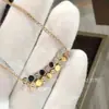 Shangmei V Gold Versão Alta CNC Colar Favos de Mel Ouro Rosa 18K Rosto Sorridente Corrente de Clavícula Europeu e Americano Dropshipping Transfronteiriço