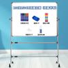Pizarra caballete tipo soporte succión magnética pizarra blanca hogar niños ver tablero de dibujo simple doble cara adhesivo de pared con ruedas pequeña versión de clase blanca