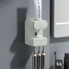 Suporte de escova de dentes com suporte para escova de dentes com esterilização ultravioleta, automático por indução, para parede, sem perfuração