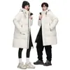 Chaqueta de Plumón de Invierno para Pareja de Longitud Media 90% Plumón de Pato Blanco Mismo Estilo para Hombres y Mujeres Engrosada Resistente al Frío Chaqueta de Invierno para Jóvenes de 30 Grados