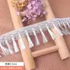 En stock 5.5cm Borla de Encaje de Seda Colgante Dorada y Plateada con Cinta Decorativa para Cortina Mantel Accesorios para Ropa Sombrero