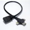 Cable de Datos de Carga Rápida Tipo C Macho Micro Macho Lt Macho a Micro/Mini5P/Tipo C Hembra Tres en Uno