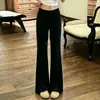 Pantalones deportivos acampanados grises para mujer, primavera, verano, otoño 2026 nuevo modelo, de cintura alta, adelgazantes, fluidos, versátiles, pantalones de campana de corte ajustado