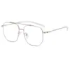 Gafas Anti-Luz Azul para Mujer 2025 Nuevas Doble Puente Armazón Grande Metal Armazones de Gafas Ópticas Se Pueden Equipar con Gafas para Miopía