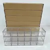 Caja de muestras de plástico transparente de seis compartimentos alternativa a la caja de muestras de papel caja de muestreo de micro-morfología de perfil de suelo
