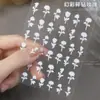 Pegatinas Faciales de Maquillaje para Festival de Música, Pegatinas de Maquillaje para Maquillaje Facial y de Ojos, Pegatinas Faciales de Mariposa Rosa, Pegatinas de Arte de Uñas de Mariposa para la Cara