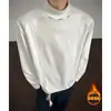 Camiseta Térmica de Manga Longa com Gola Alta Meia-Altura Dupla Face para Homens, Estilo Americano para Outono e Inverno, Cleanfit, Camada Base, Tendência, Ombro Normal