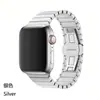 Adequado para Apple Watch S11 Pulseira de Relógio de Metal de Aço Inoxidável Sólido com Fecho Borboleta Uma Fileira de Contas