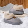 Zapatillas de Invierno para Mujer 2026 Estilo Nuevo de Algodón con Cubre-Talón, Forradas de Felpa, Cálidas, de Suela Gruesa, Antideslizantes, Adecuadas para Usar en Exteriores, Zapatos de Algodón para Nieve, Zapatos de Algodón Peludos