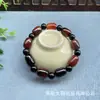 Pulseira de Contas de Arroz de Ágata Vermelha Presente de Bem-Estar para Transmissão ao Vivo de Negócios Pulseira de Contas de Bambu para Mão Masculina e Feminina Ágata Calcedônia