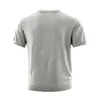Nueva moda de verano para hombre, camiseta de punto de manga corta con cuello en V, estilo falso dos piezas, estilo coreano, color liso, camiseta casual y sencilla para adolescentes