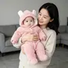 Mameluco para bebé, ropa de primavera y otoño, de doble capa, unisex, adecuado para recién nacidos, cálido y engrosado para usar al aire libre y gatear, también sirve como pijama